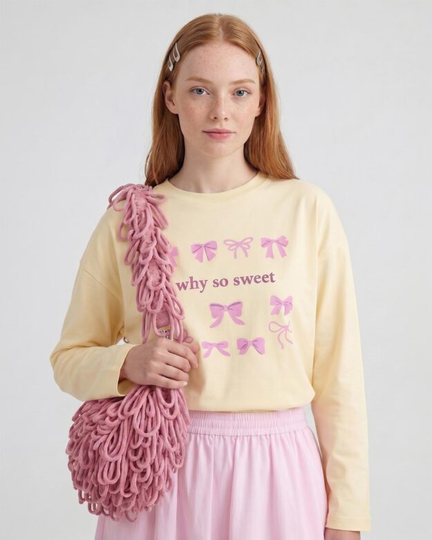 Лонгслив "Банты" жёлтый